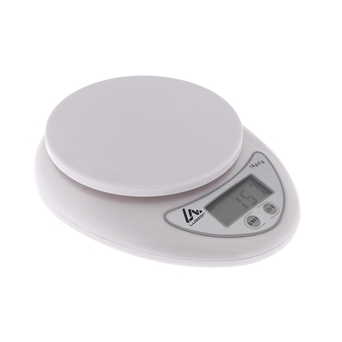 Весы кухонные Luazon LVK-501, электронные, до 5 кг, белые - фото 51923843