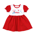 Платье для девочки "Такса", рост 92 см (54), цвет белый+красный горох ДПК881001н - Фото 2