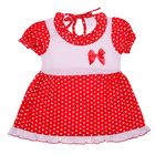 Платье для девочки "Бантик", рост 86 см (52), цвет красный+белый ДПК216001н - Фото 1