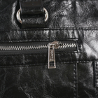 Сумка женская, 2 отдела на молнии, наружный карман, длинный ремень, цвет чёрный - Фото 3