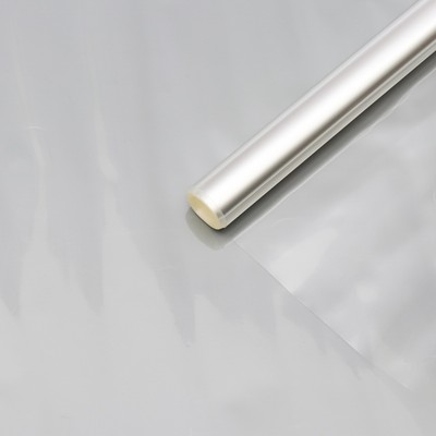 Плёнка для цветов и флористики, прозрачная 0.9×6.2 м, 200 г, 40 мкм