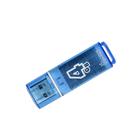 Флешка Smartbuy Glossy, 4 Гб, USB2.0, чт до 25 Мб/с, зап до 15 Мб/с, синяя - фото 3605686