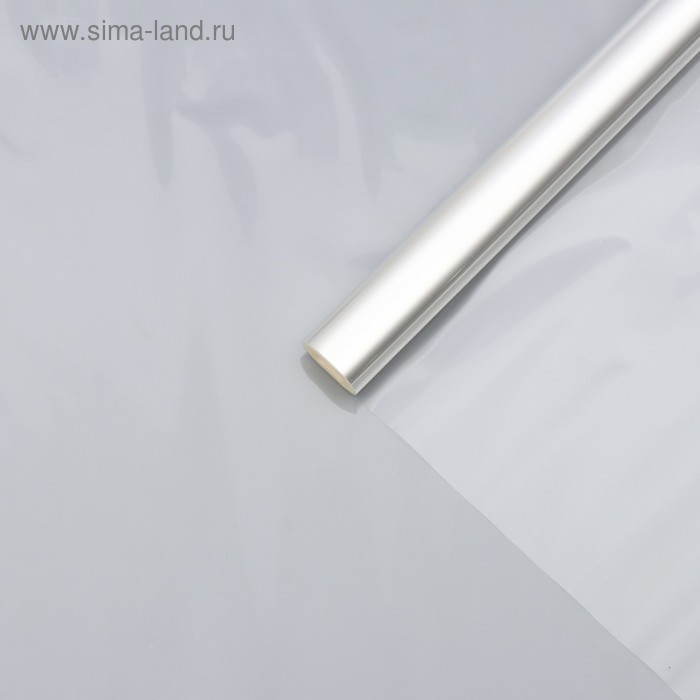 Плёнка для цветов и флористики, прозрачная 0.9×12.4 м, 400 г, 40 мкм