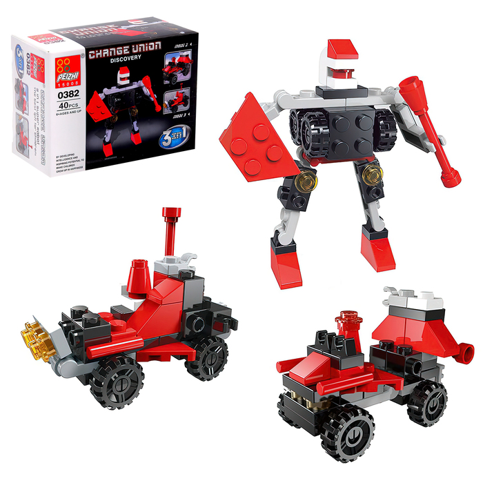 Конструктор «Космический исследователь», 3 в 1, 33-40 деталей, МИКС - Фото 1