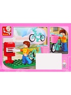 Конструктор «Розовая мечта: курьер на велосипеде», 29 деталей - Фото 3