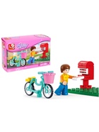 Конструктор «Розовая мечта: курьер на велосипеде», 29 деталей - Фото 4