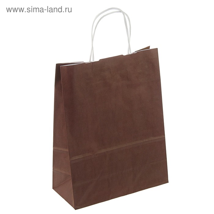 Пакет крафт "Радуга" шоколад, 25 х 11 х 32 см - Фото 1