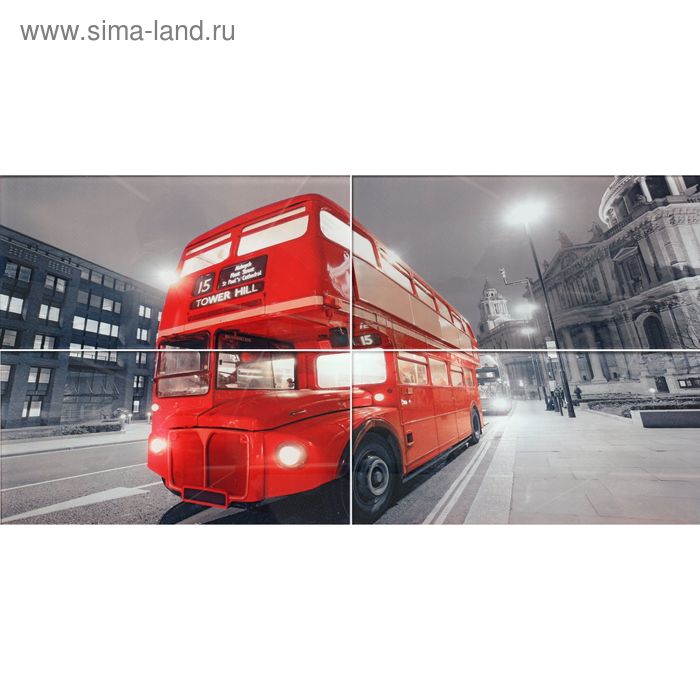 Панно London, автобус, 796х398 мм - Фото 1