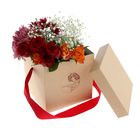 Коробка крафт под цветы "Прекрасной даме", 20 х 20 х 20 см - Фото 2