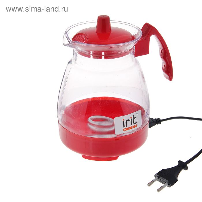 Чайник электрический Irit IR-1123, 1.2 л, 600 Вт, красный - Фото 1