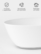 Горшок для цветов с поддоном Plast-Avenue «Лодочка», 3 л, пластиковый, белый - Фото 2
