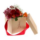 Коробка крафт под цветы "Из Парижа с любовью", 20 х 20 х 20 см - Фото 2