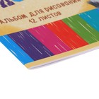 Альбом для рисования А5, 12 листов на скрепке "Пушистик Енот", бумажная обложка, блок 100 г/м² - Фото 2