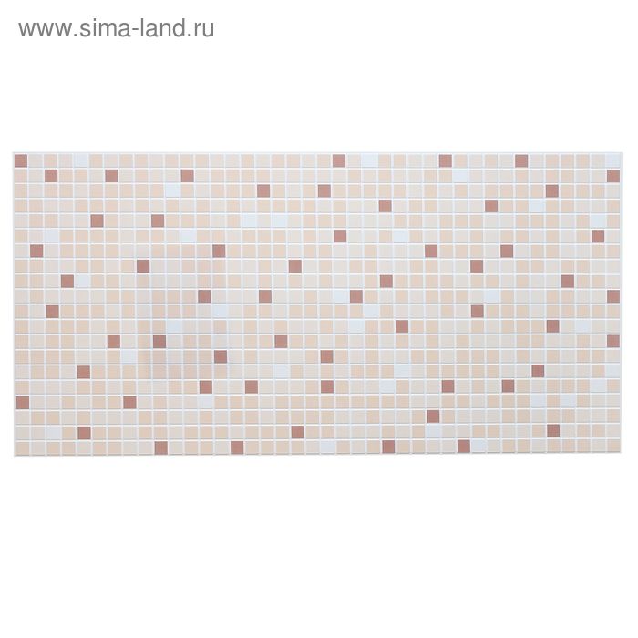 Панель ПВХ Мозаика коричневая 957х482 мм - Фото 1