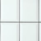 Панель ПВХ Плитка Белая черный шов 957х482 мм - Фото 2
