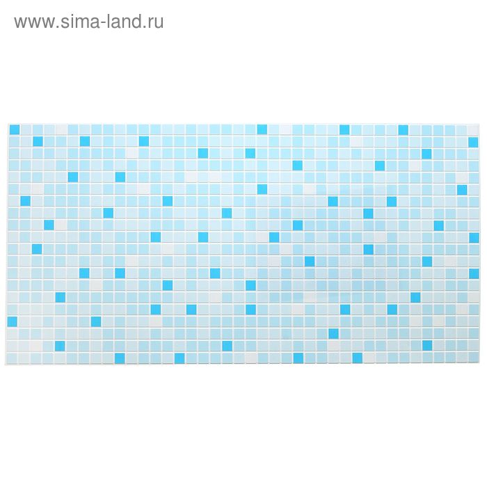 Панель ПВХ «Мозаика», 955×480 мм, голубая - Фото 1