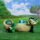 Садовая фигура "Крокодил на отдыхе" 47х22х20см - Фото 1
