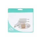 Комплект для зарядки 3 в 1 LuazON UC-09, АЗУ 1 A, microUSB 1 A, СЗУ 1 A, 1 м, белый - Фото 2