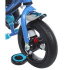 Велосипед трёхколёсный Micio City Premium 2016, надувные колёса 12"/10", цвет голубой - Фото 3