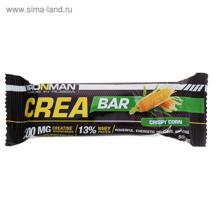 Батончик "Crea Bar" с креатином, 50 г Кукуруза/белая глазурь - Фото 1