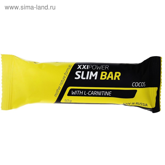 Батончик "Slim Bar" с L-карнитином, 50 г Кокос / шоколадная глазурь - Фото 1