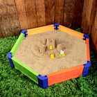 Песочница пластиковая «Шестиугольник», 125 × 115 × 21 см, цвет МИКС - Фото 1