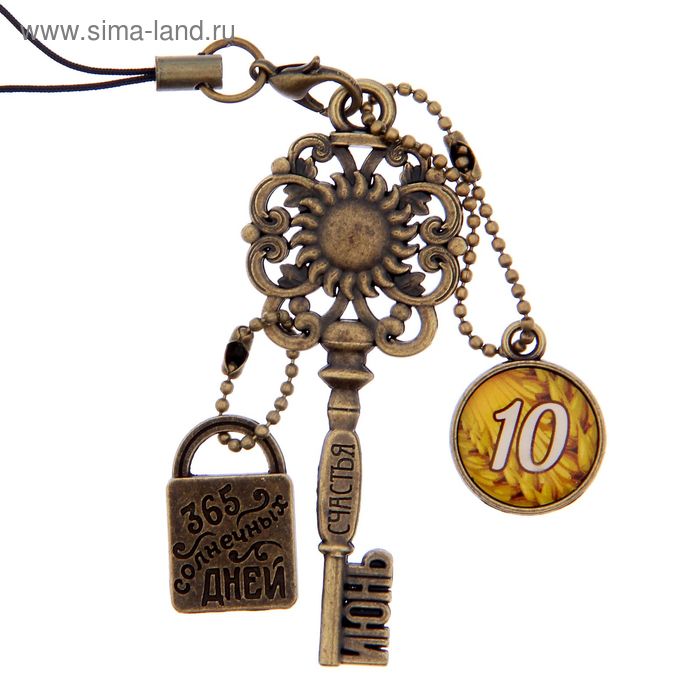 Ключ сувенирный "10 Июня", серия 365 дней - Фото 1