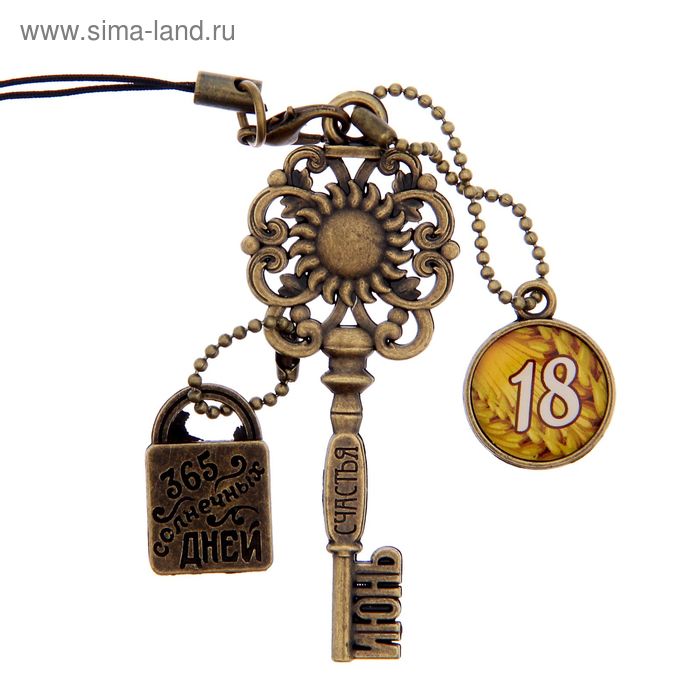 Ключ сувенирный "18 Июня", серия 365 дней - Фото 1