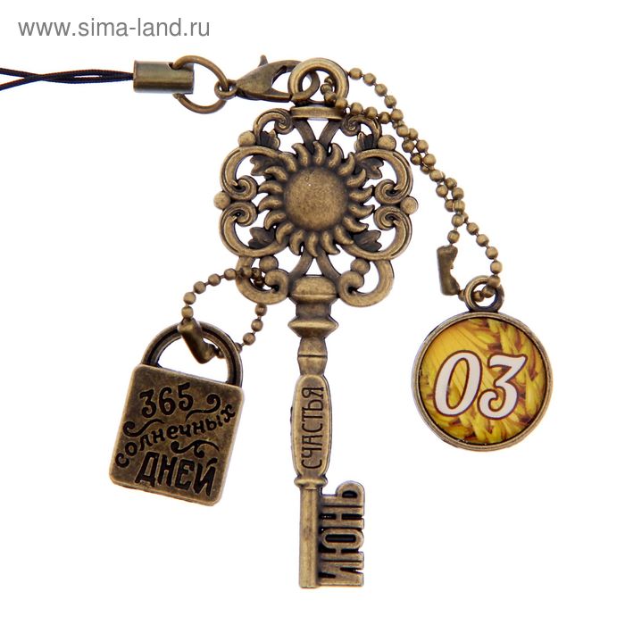 Ключ сувенирный "3 Июня", серия 365 дней - Фото 1