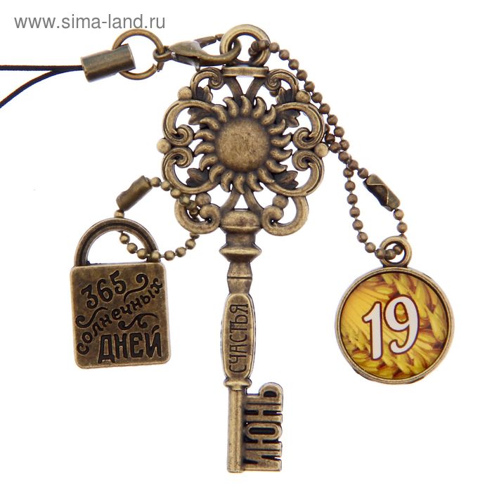 Ключ сувенирный "19 Июня", серия 365 дней - Фото 1