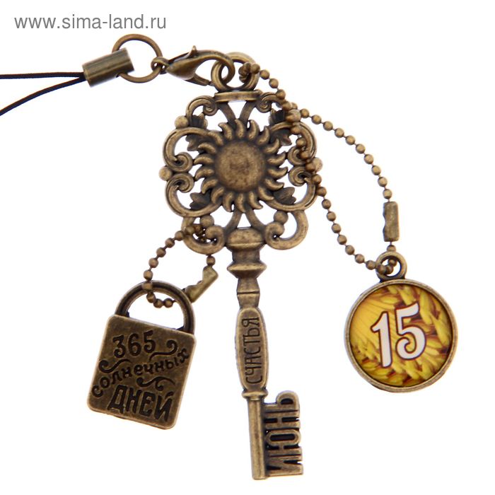Ключ сувенирный "15 Июня", серия 365 дней - Фото 1
