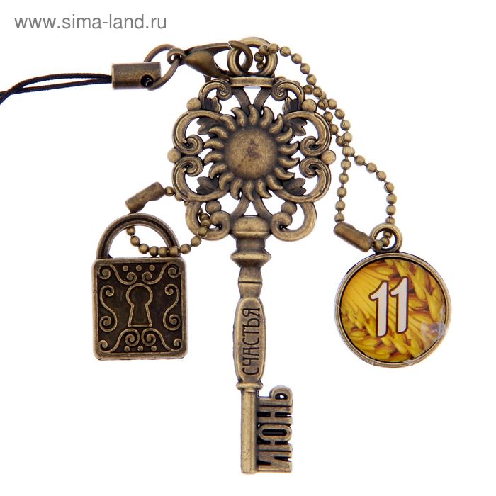 Ключ сувенирный "11 Июня", серия 365 дней - Фото 1