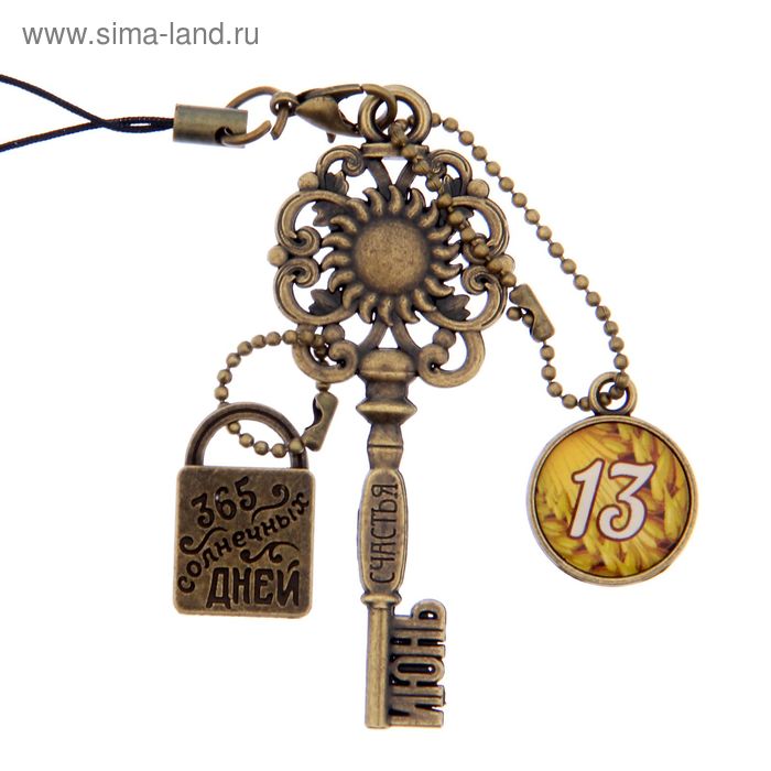 Ключ сувенирный "13 Июня", серия 365 дней - Фото 1