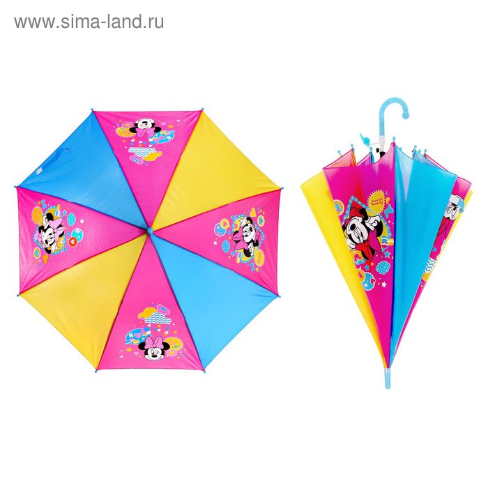 Зонт детский со свистком "Самая милая", 8 спиц d=86 см, Минни Маус - Фото 1