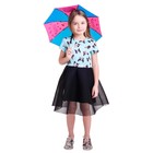 Зонт детский механический "Весело гулять", r=26см, цвет розовый/голубой - Фото 2