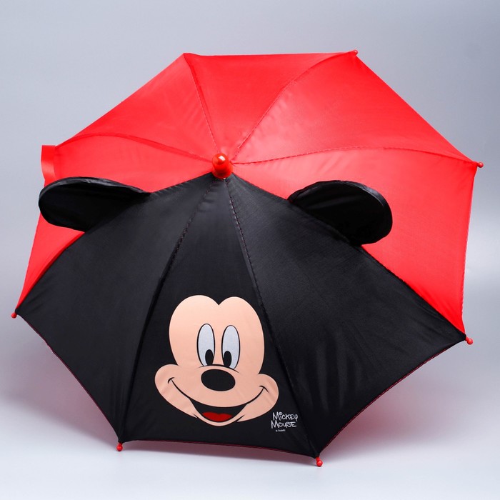 Зонт детский с ушами, d=52см, Микки Маус