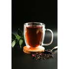 Кружка с двойными стенками «Дуо», 400 мл, стекло, прозрачная - Фото 2