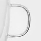 Кружка с двойными стенками «Дуо», 400 мл, стекло, прозрачная - Фото 4