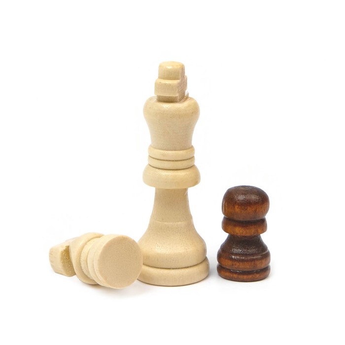 Настольная игра 3 в 1 "Узоры": нарды, шашки, шахматы, 29 х 29 см - фото 1906809247