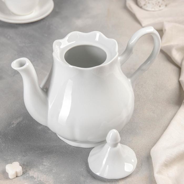 Чайник фарфоровый «Романс», 1,75 л, цвет белый - фото 1893593596