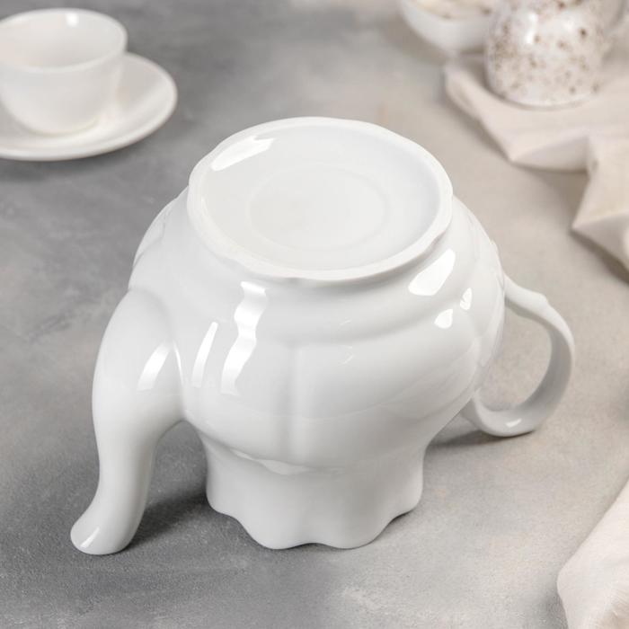 Чайник фарфоровый «Романс», 1,75 л, цвет белый - фото 1893593597