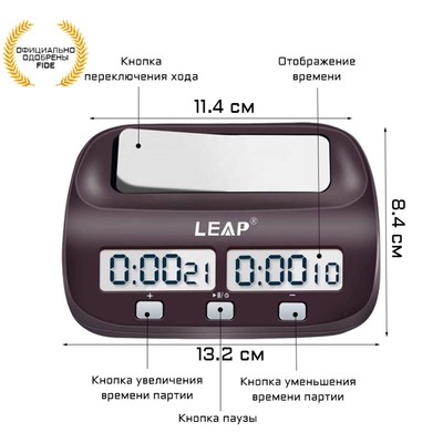 Шахматные часы LEAP FIDE PQ9907S, электронные