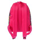 Рюкзак молодёжный на молнии "Горох", 1 отдел, 1 наружный карман, цветной/розовый - Фото 3