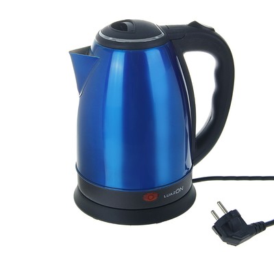 Чайник электрический Luazon LSK-1803, металл, 1.8 л, 1500 Вт, синий