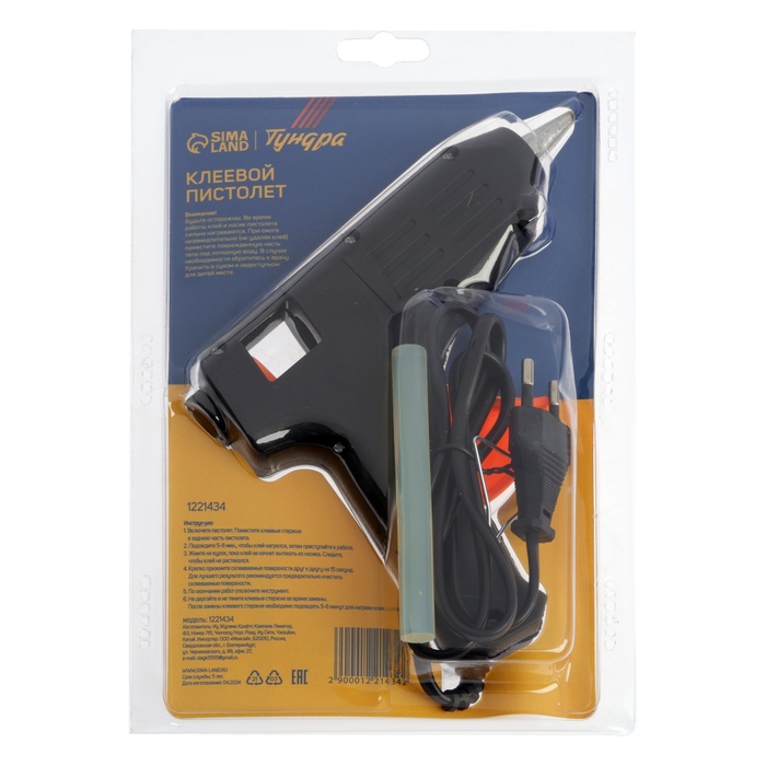 Клеевой пистолет ТУНДРА, 60 Вт, 220 В, 11 мм - фото 18504051