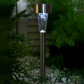 Садовый светильник на солнечной батарее «Трапеция», 5.3 x 38 x 5.3 см, 1 LED, свечение белое