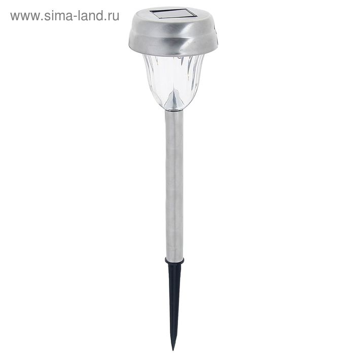 Фонарь садовый на солнечной батарее "Стакан" 34 см, d-7.5 см, 1 led, металл - Фото 1