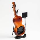 Часы - будильник настольные «Скрипка с пюпитром», дискретный ход, циферблат d=6.5 см, 17×10 см, от батарейки 1×АА - Фото 2