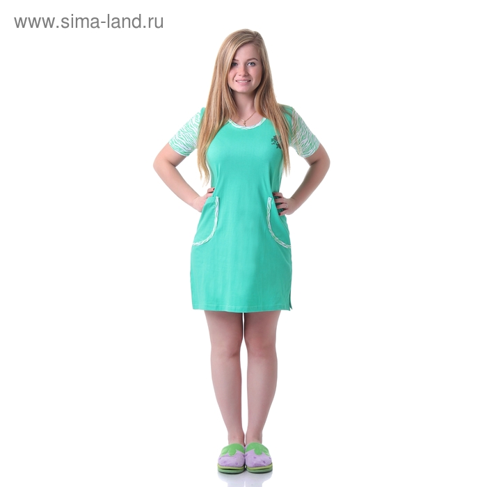 Платье женское, цвет зелёный, размер 50 - Фото 1