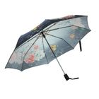 Зонт автоматический "Цветы и бабочка", R=52см, цвет чёрный - Фото 2